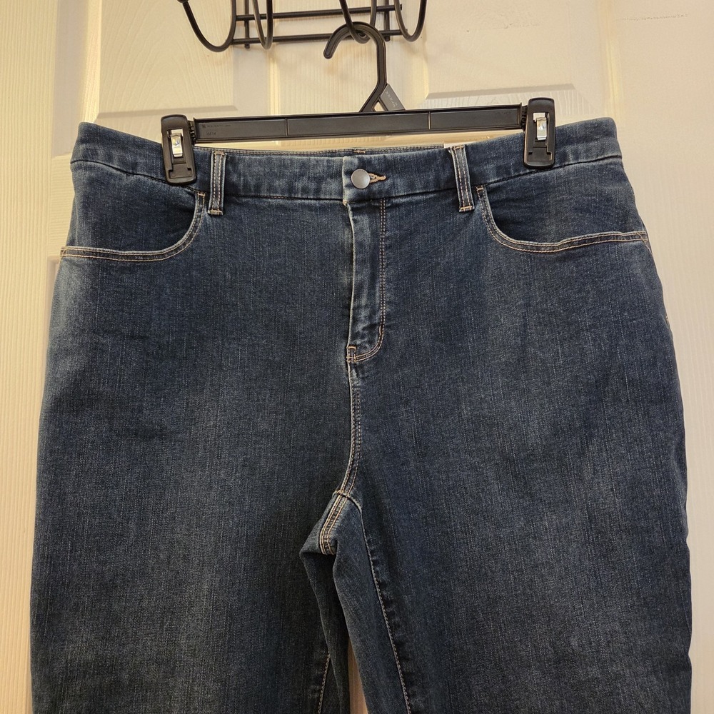 Chico's sz 3R Perfect Stretch Girlfriend Slim Leg Jeans NWT XL/16 casual denim‎ - Picture 2 of 15